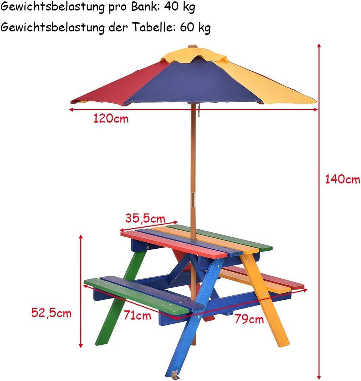 GARTENMÖBEL Set Farbe - Multicolor, Holz - COSTWAY