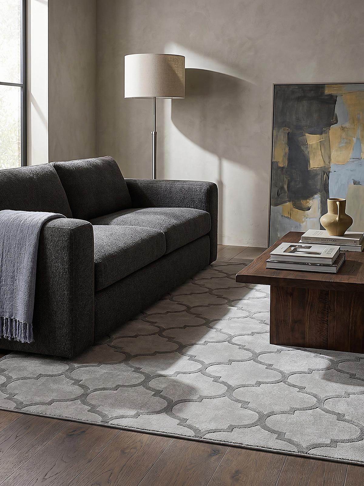 TEPPICHLÄUFER Orientalisch ERESMA Polyester Grau 80 x 300 cm - Grau, Textil (80/300cm) - KADIMA DESIGN