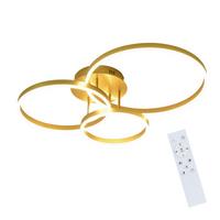 LED-DECKENLEUCHTE Macchia 58/82/24cm - Goldfarben, Metall (82/58/24cm) - Nettlife