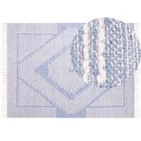 KURZFLOR-TEPPICH Ansar 230/160 cm - Blau, Textil (160/230cm) - Beliani