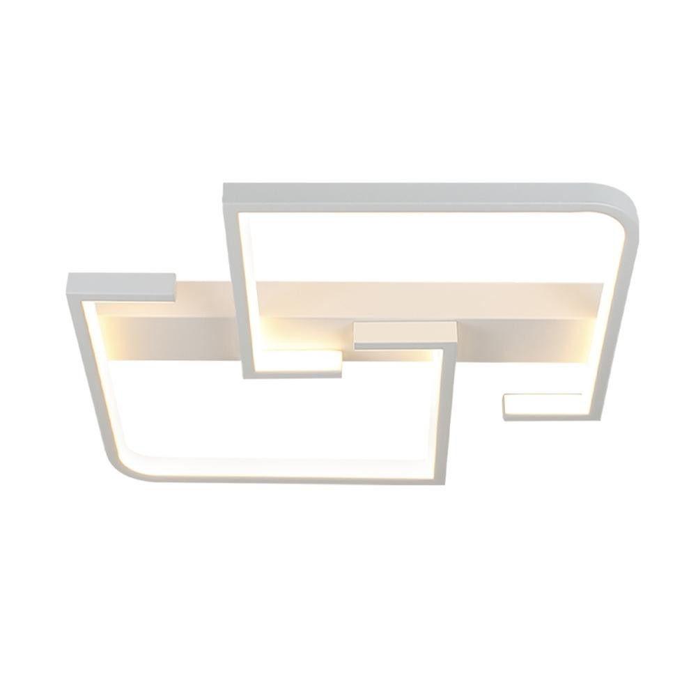 LED-DECKENLEUCHTE Schildfluch 30.0/4.5/25.0 cm - Weiß, Metall (25/30/4.5cm) - ZMH