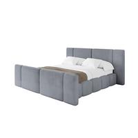 POLSTERBETT mit Bettkasten, Fußteil und Lattenrost, Bett mit Matratze H3/H4 - NILO-Z 140x200 Grau - Grau, Holzwerkstoff/Textil (140/200cm) - ALTDECOR