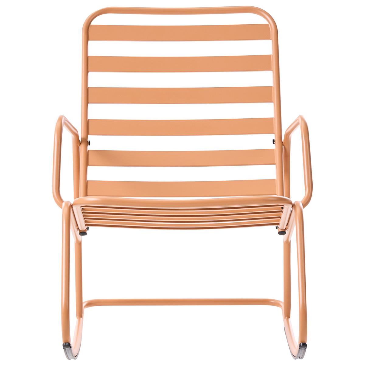 GARTEN-SCHAUKELSTUHL Goldbraun Turi - Braun, Metall (66/92/96cm) - Beliani