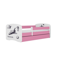 KINDERBETT NASA mit Schublade und Matratze 180/80 - Rosa, Holzwerkstoff (80/180cm) - RAUMHIRSCH FURNITURE
