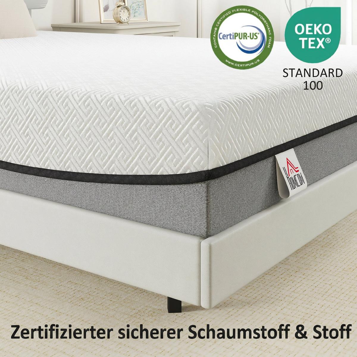 MATRATZE Strickstoff Grau - Grau, Textil - HOMCOM