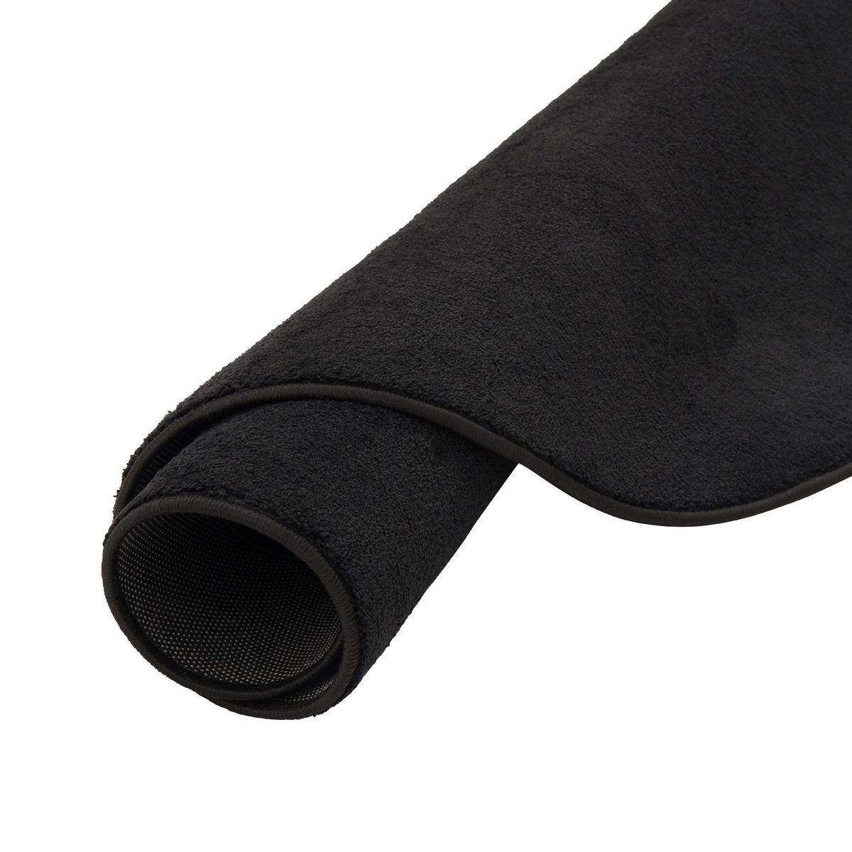LUXUS SUPER SOFT HOCHFLOR LANGFLOR TEPPICH DELUXE RUND - Schwarz, Textil (200/200cm) - Snapstyle