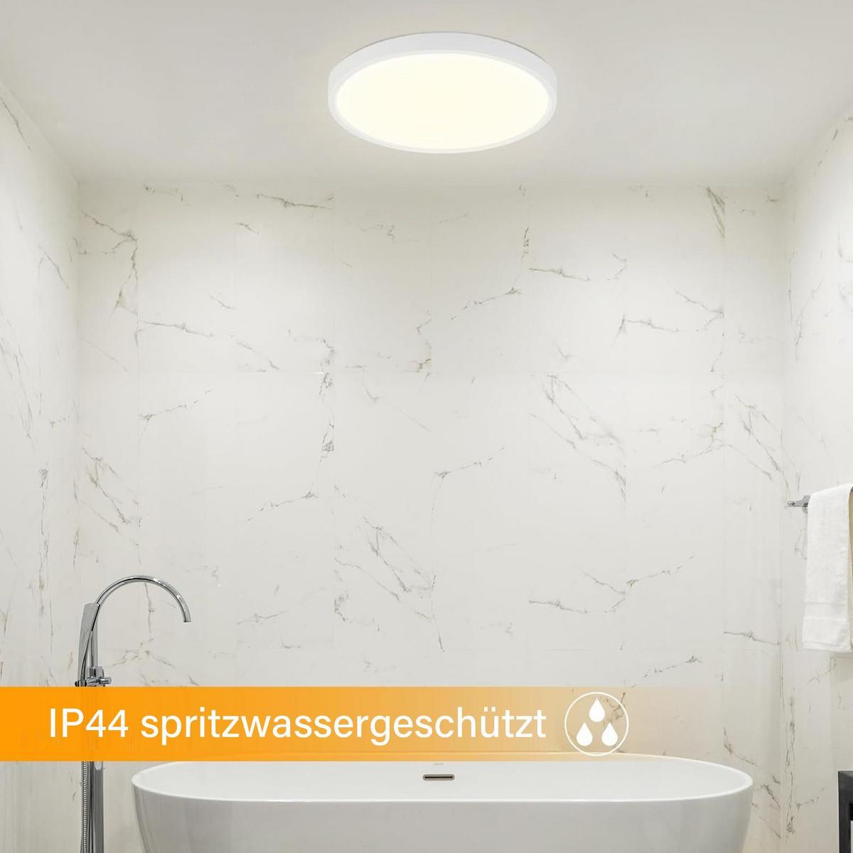LED-DECKENLEUCHTE Hammer 29.5 cm - Weiß, Kunststoff (29.5/29.5/2.5cm) - Nettlife