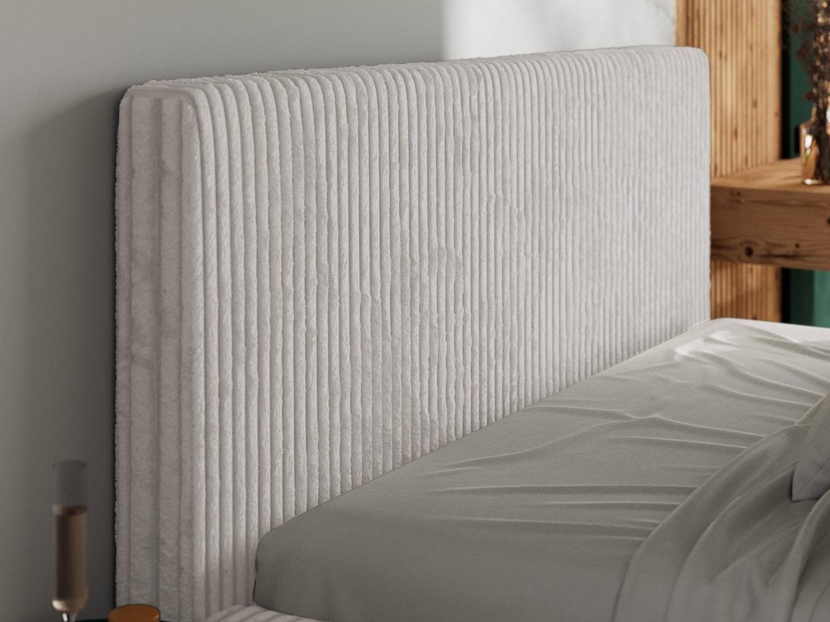 POLSTERBETT TILIANO CLASSIC 140/200 - Hellgrau Cord - Multipocket-Matratze - Hellgrau, Textil (140/200cm) - MKS
