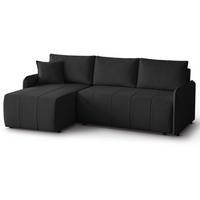 ECKSCHLAFSOFA Capri schwarz - Schwarz, Kunststoff/Textil (223/156cm) - Beautysofa