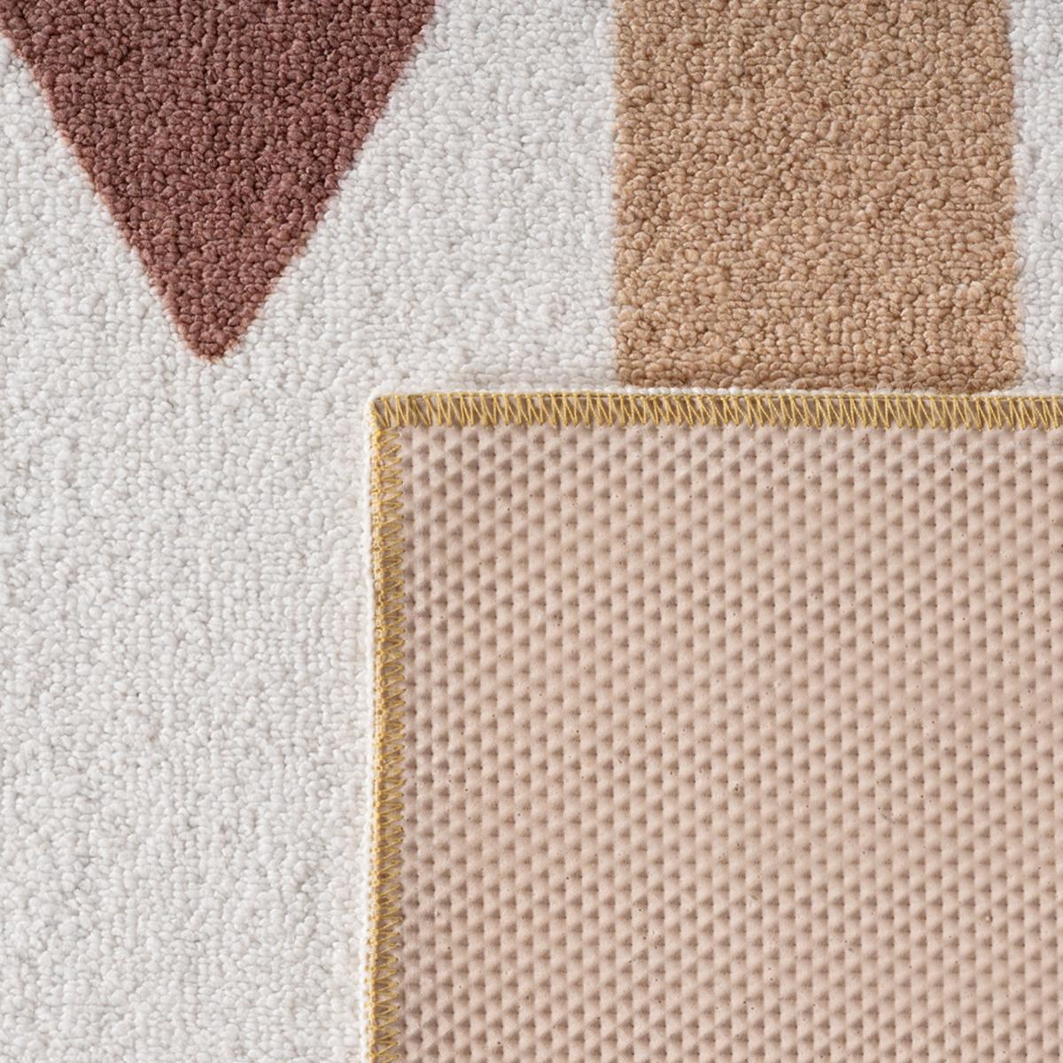 SPIELTEPPICH Waschbar TINO in Creme, mit Regenbogen- und Herz-Motiv, Ø 120 cm - Beige, Textil (120/120cm) - KADIMA DESIGN