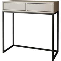 KONSOLENTISCH Lango 80/85/35 kaschmir mit schwarzen Metallbeinen - Kaschmir/Schwarz, Holzwerkstoff/Metall (35/80/85cm) - Beautysofa