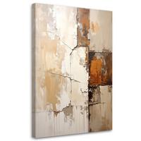 WANDBILD, Moderne Abstrakt in Beige - Beige, Textil (30/45cm) - Feeby
