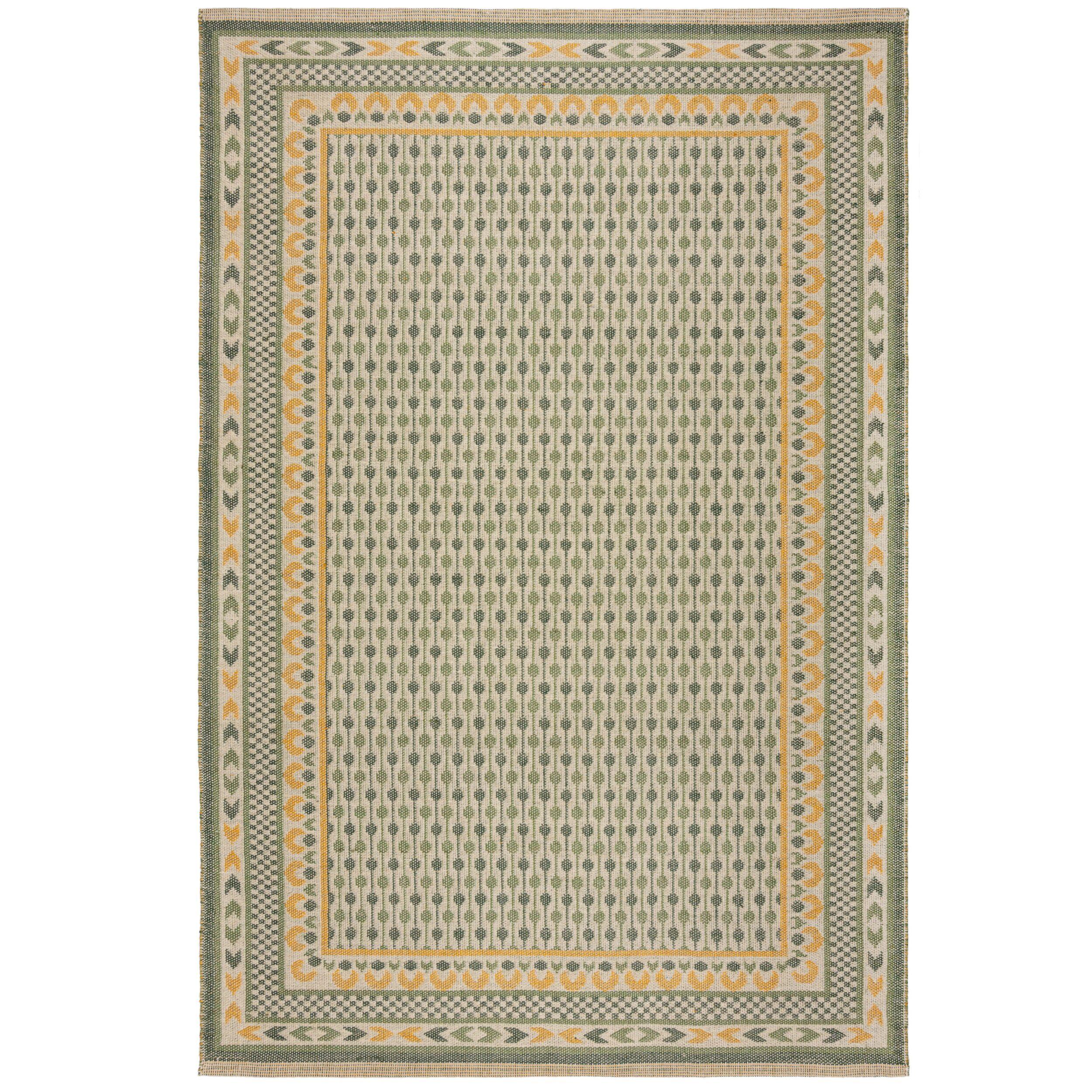 JUTETEPPICH CAM, im Boho-Stil, Grün-Gelb, 160 x 230 cm - Grün, Textil (230/160cm) - KADIMA DESIGN