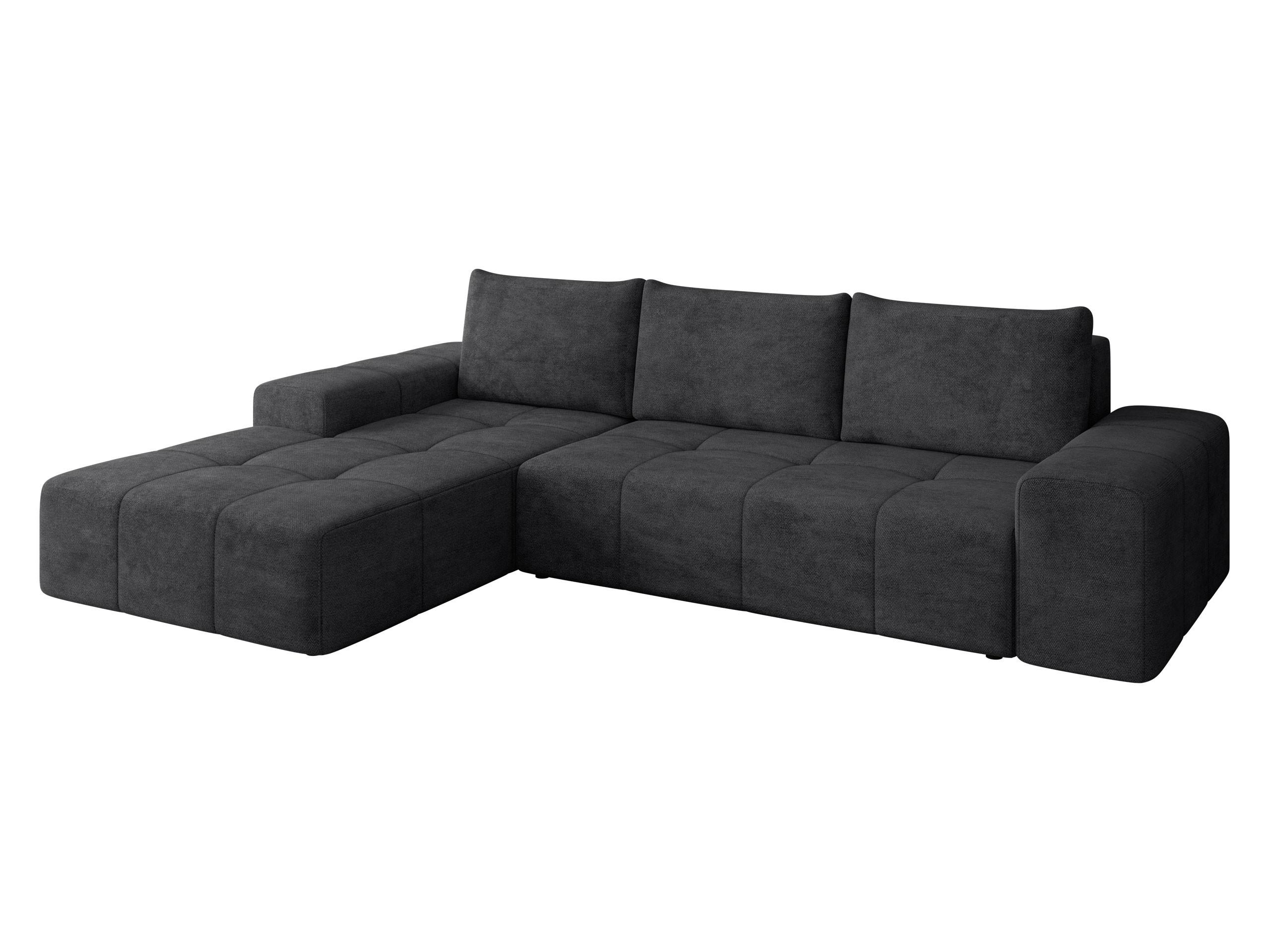 ECKSCHLAFSOFA Tonseo L, Seite: Links - Anthrazit/Schwarz, Holz/Kunststoff (275/173cm) - MIRJAN24