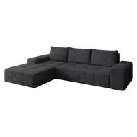 ECKSCHLAFSOFA Tonseo L, Seite: Links - Anthrazit/Schwarz, Holz/Kunststoff (275/173cm) - MIRJAN24