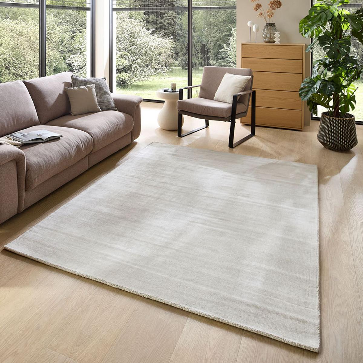 VISKOSETEPPICH Star 240x340 cm - Creme, Textil (240/340cm) - THEKO