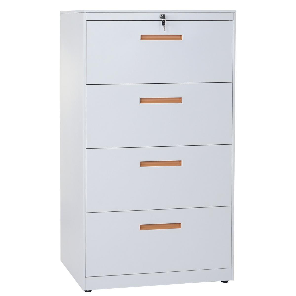 HÄNGEREGISTERSCHRANK White - Weiß, Metall (76/132/46cm) - MCW