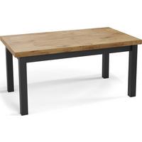 ESSTISCH Gemini rechteckig ausziehbar, Lancelot Eiche 160-210/90/78 cm - Eichefarben/Schwarz, Holz/Holzwerkstoff (90/210/78cm) - WFL GROUP