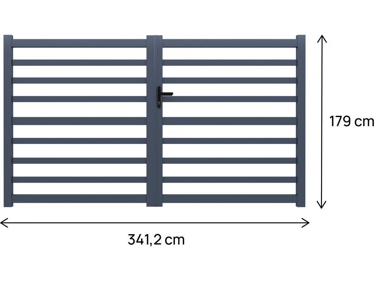 TOR martin Grau - Grau, Metall (340/180/340cm) - Habitat Garten