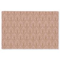 FUSSMATTE Lachsrosa - Muster - Geometrisch Schmutzfangmatte 60x40 cm - Altrosa, Kunststoff (60/0.4cm) - MuchoWow