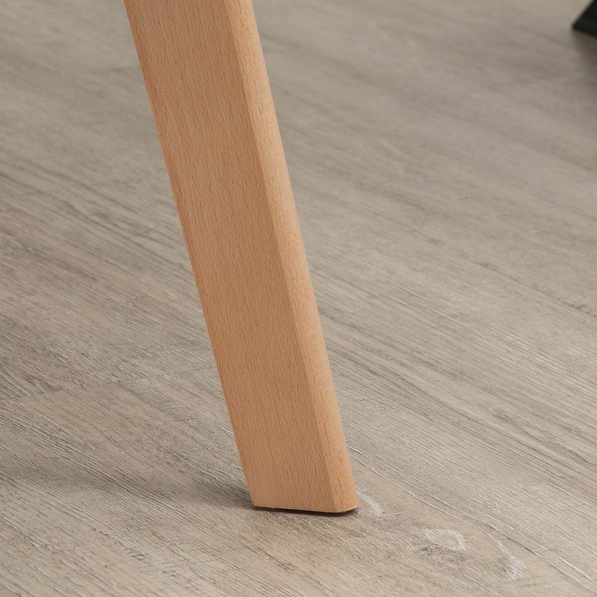 ESSZIMMERSTÜHLE 2er Set, Küchenstuhl mit Armlehne, Rückenlehne, Samtoptik - Schwarz/Naturfarben, Holz/Kunststoff (57/80/54cm) - HOMCOM