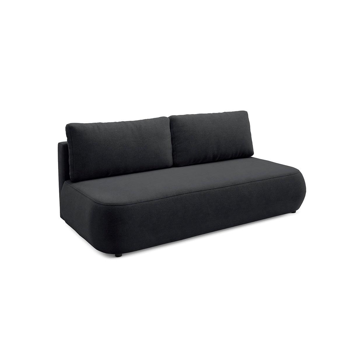 SOFA Antonio 3 Sitzplätze Schwarz - Schwarz, Holz (210/82/106cm) - Petits-meubles