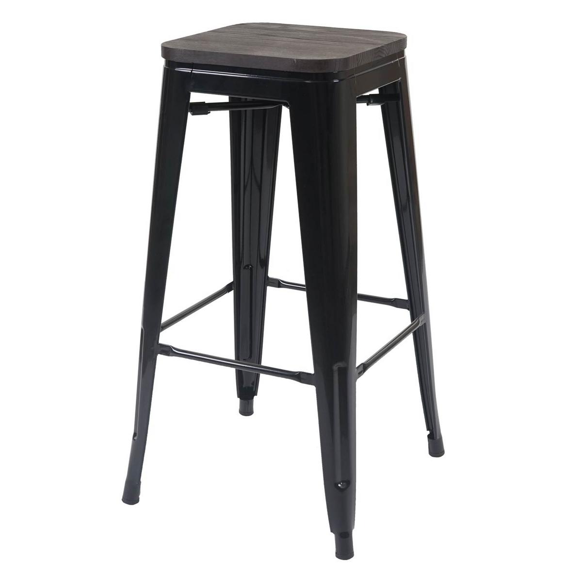 BARHOCKER Schwarz 4er-Set - Schwarz, Holz (42/76/42cm) - MCW