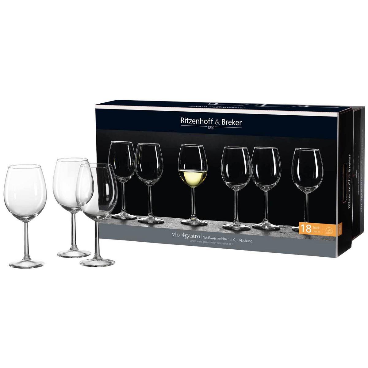 WEISSWEINGLÄSER Vio 4Gastro transparent 320 ml 18-tlg. - Transparent, Glas (0.32L) - Ritzenhoff Breker