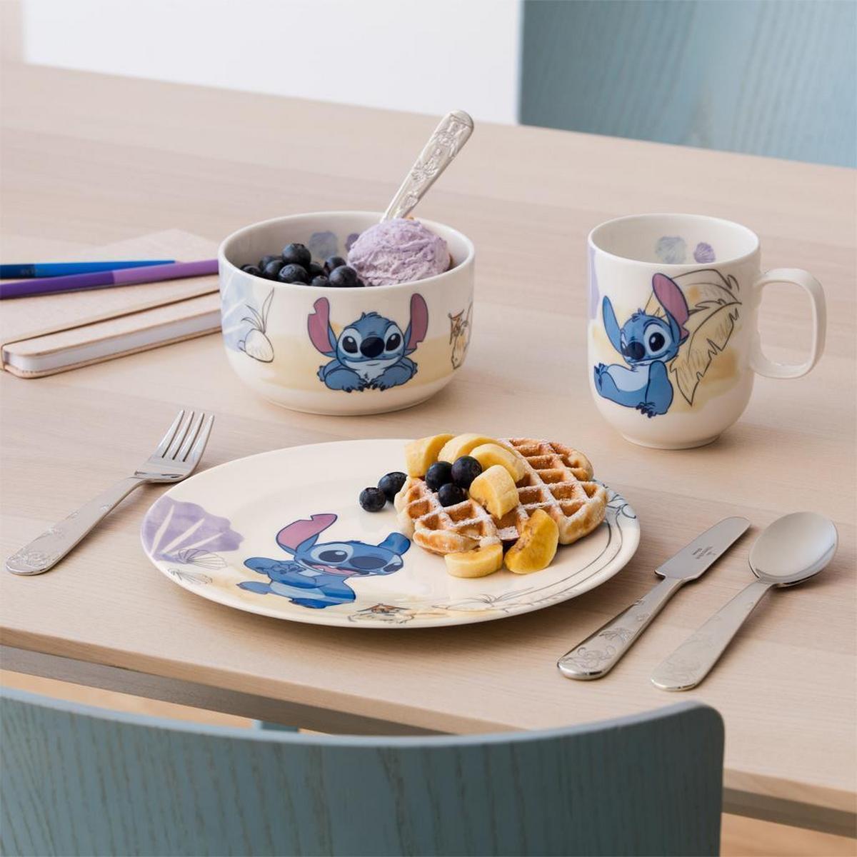 KINDERGESCHIRR-SET Disney Stitch bunt 7-tlg. - Multicolor, Keramik/Metall (13.3/23.2/26.6cm) - Villeroy & Boch