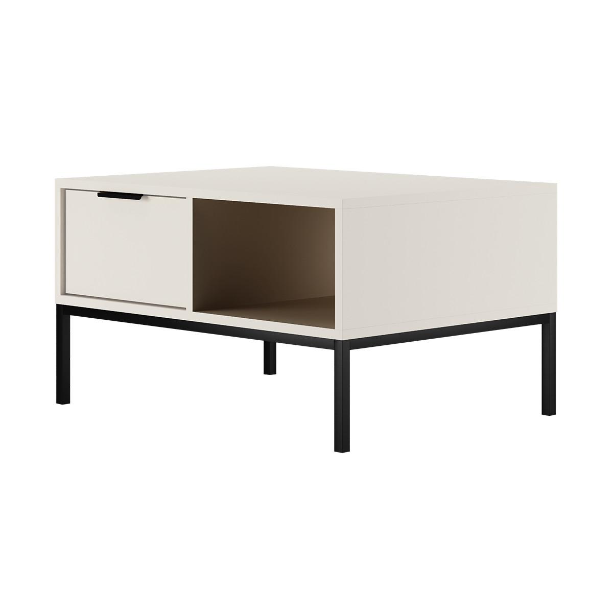 COUCHTISCH Seattle Weiß - Weiß, Holzwerkstoff (60/80/45.4cm) - Petits-meubles