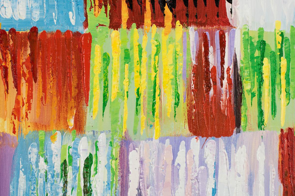 ACRYLBILD HANDGEMALT 60/60 cm - Multicolor, Holz/Textil (60/60cm) - KUNSTLOFT