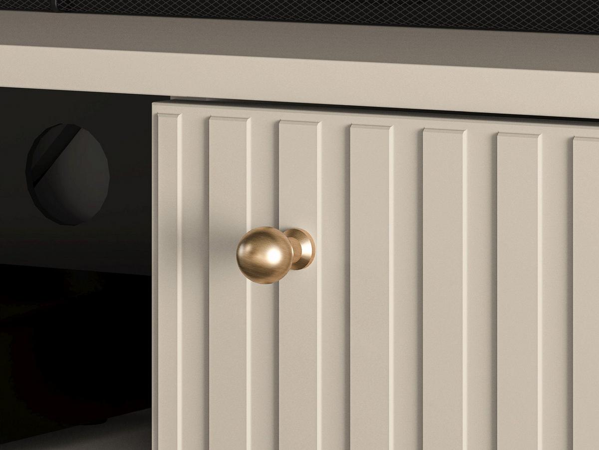 TV-LOWBOARD Caletto Beige 160 cm - Beige/Goldfarben, Holzwerkstoff/Metall (160/53/40cm) - Selsey