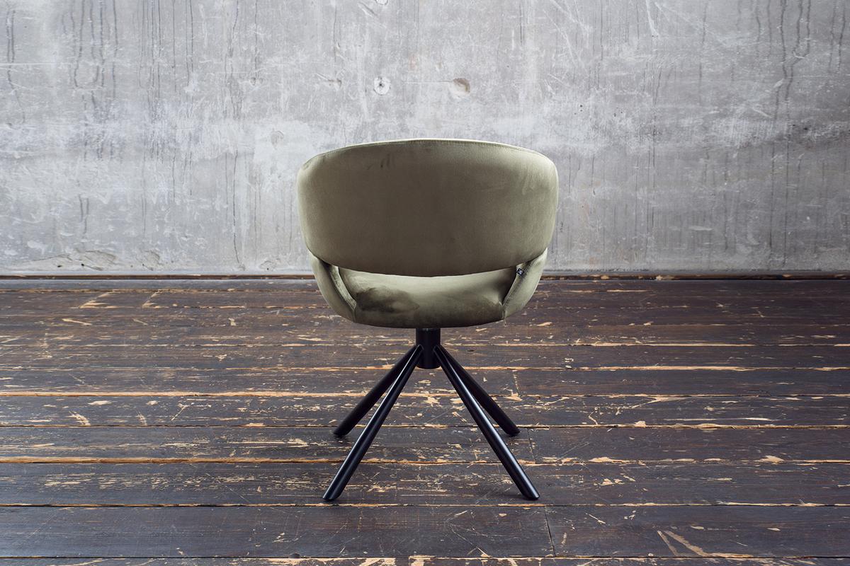 ESSZIMMERSTUHL LARA Dunkelgrün Velvet Drehbar (360°) (1er-Set) - Dunkelgrün, Kunststoff/Textil (61/82/62cm) - KAWOLA