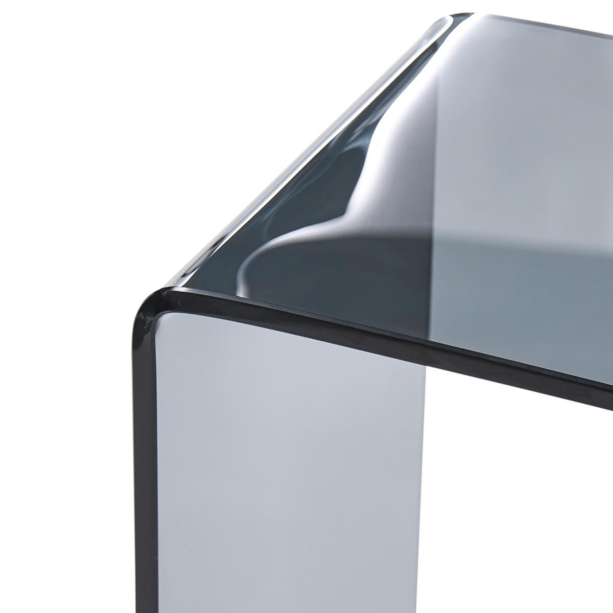 KONSOLENTISCH Sicherheitsglas Schwarz Kendall - Schwarz, Glas (90/75/30cm) - Beliani