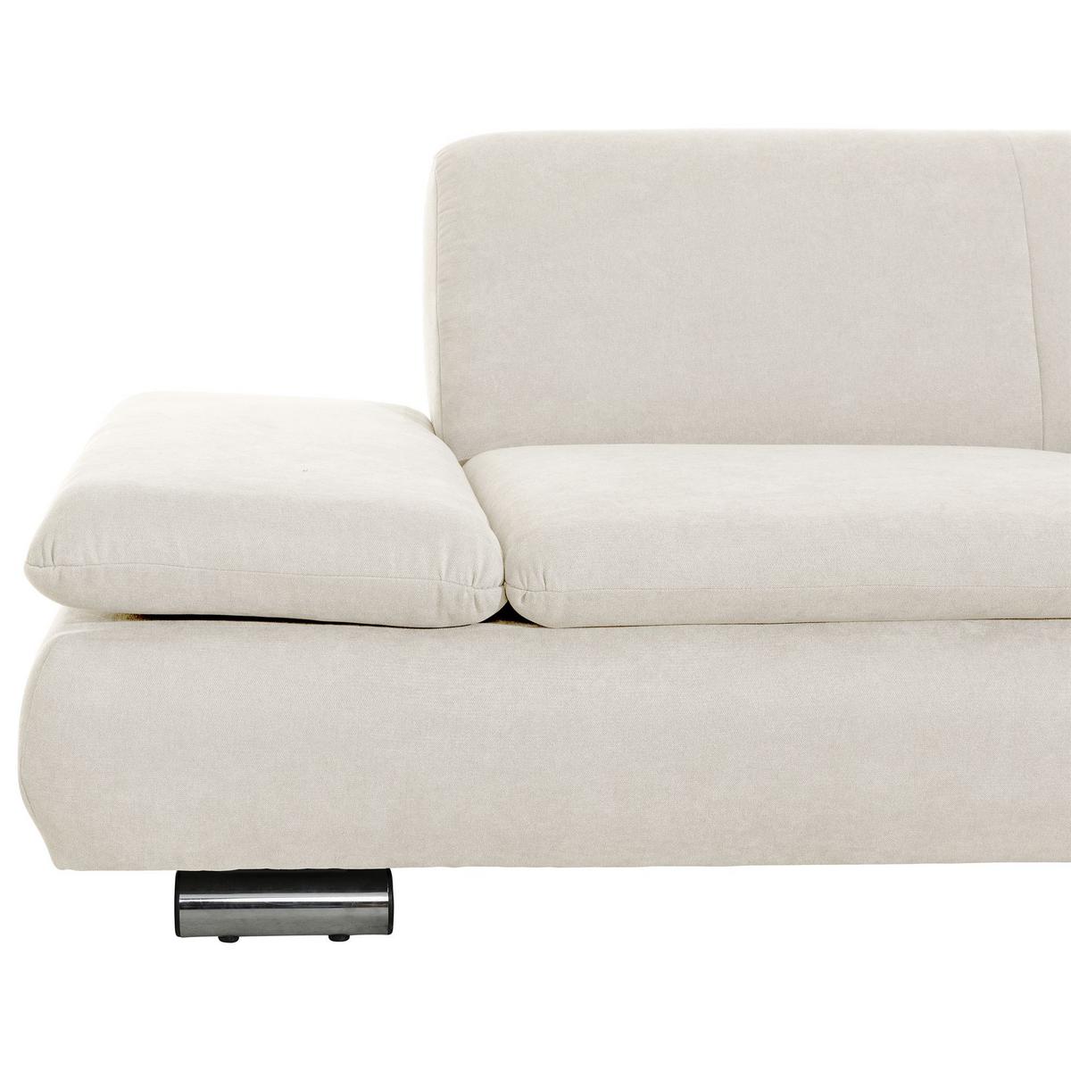 ECKSOFA mit Ottomane rechts Kaye Flachgewebe beige - Beige, Kunststoff (190/270cm) - 58aufmkessel
