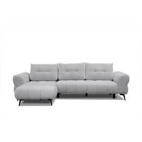 ECKSOFA SALVINI 4-Sitzer, hellgrau - Hellgrau/Schwarz, Holzwerkstoff/Textil (158/292cm) - Wozimo