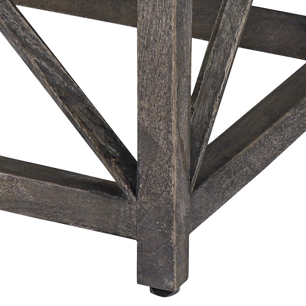 BEISTELLTISCH Florence 45x45x55 cm quadratisch Grau aus Mangoholz - Grau, Holz (55/45/55cm) - WOMO-DESIGN
