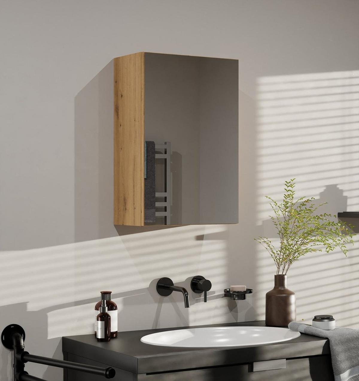 HÄNGESCHRANK mit Spiegel Artisan 40/60/22 - Eiche Artisan, Holzwerkstoff (40/60/22cm) - RAUMHIRSCH FURNITURE