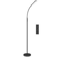 LED Stehlampe Dimmbar Stehleuchte mit Fernbedienung & Touch-Steuerung - Schwarz, Metall (22/22/175cm) - HOMCOM