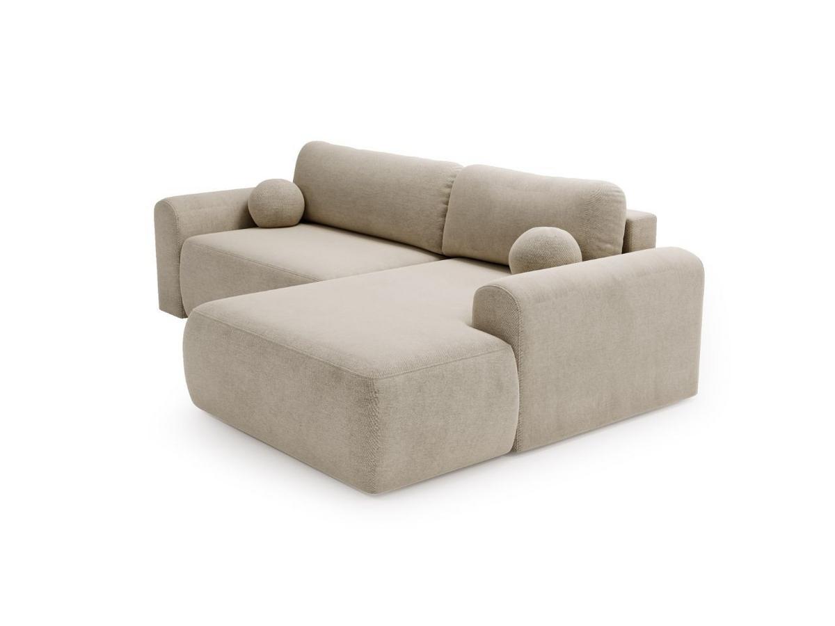 ECKSOFA Savana Beige Links - Beige, Holz/Textil (257/177cm) - Graingold