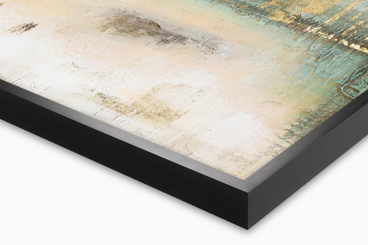 ÖLGEMÄLDE 120/60 cm - Türkis/Beige, Holz/Textil (120/60cm) - KUNSTLOFT