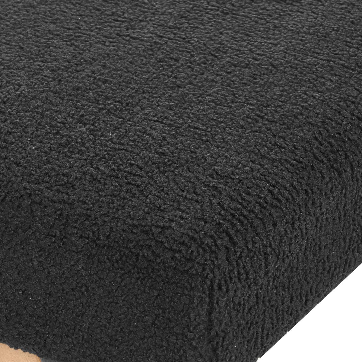 POLSTERBANK Bouclé Schwarz/Hellbraun Tamre - Schwarz, Textil (118/48/46cm) - Beliani