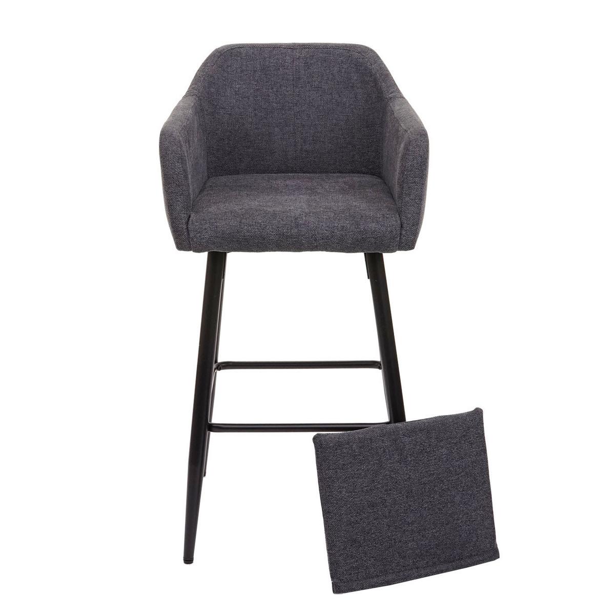 BARHOCKER Anthrazit - Anthrazit, Textil (54/105/53cm) - MCW