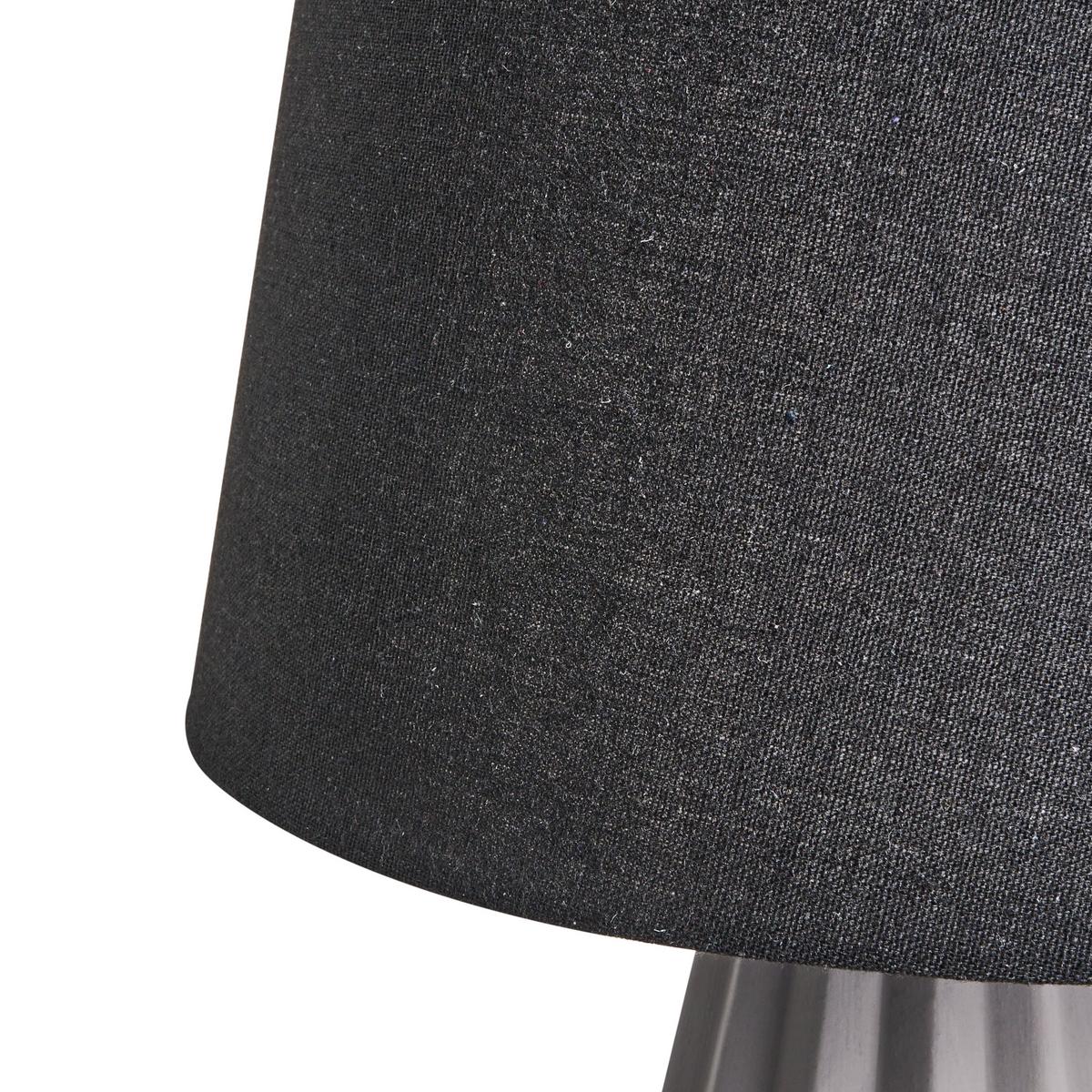 TISCHLAMPE Keramik Grau Montagua - Dunkelgrau/Schwarz, Keramik (28/28/46cm) - Beliani