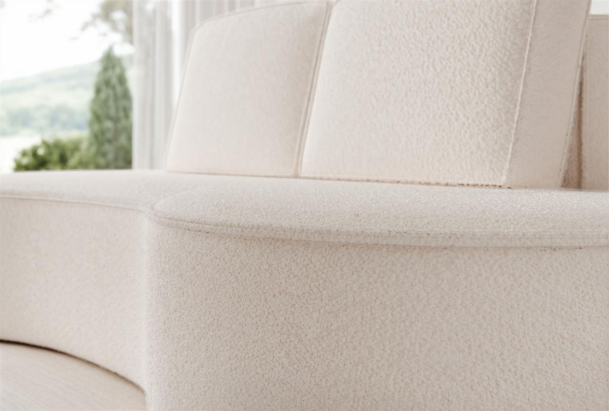SOFA 3-sitzer Arlet In Stoff Abriamo - Creme, Holzwerkstoff/Textil (234/88/101cm) - Fun Möbel