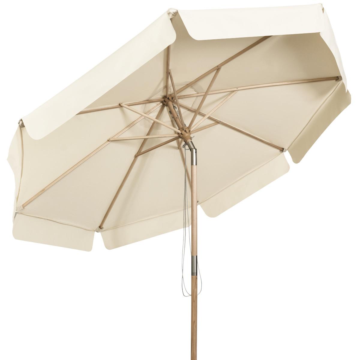 SONNENSCHIRM 300cm Beige - Beige, Holz (300/300cm) - COSTWAY