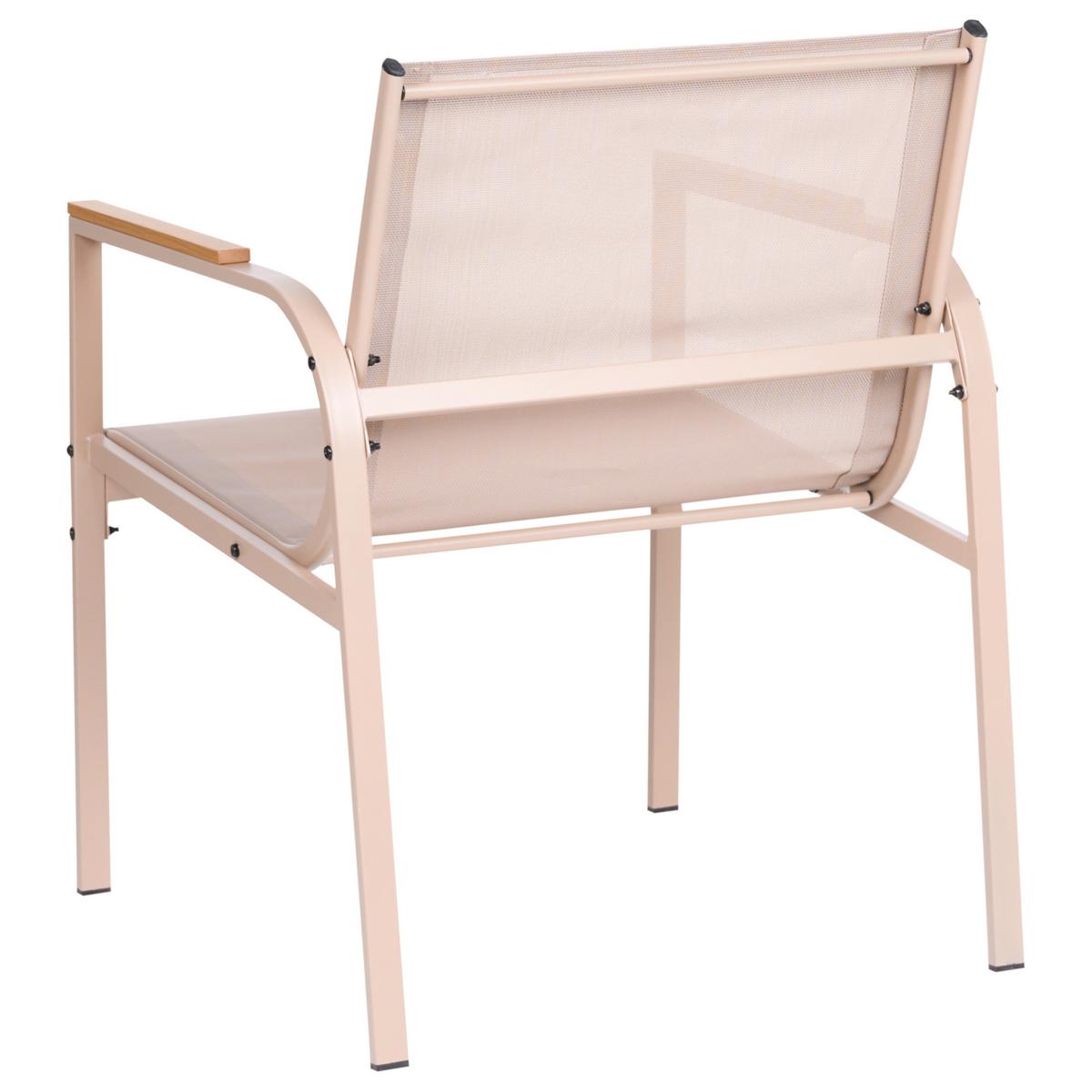 LOUNGE-SET mit Tisch 4-Sitzer Metall Beige Ledro - Beige, Metall - Beliani