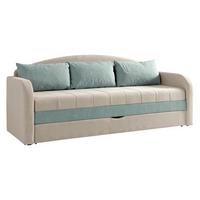 SCHLAFSOFA Tenus - Türkis/Beige, Holz/Textil (208/86/76cm) - MIRJAN24