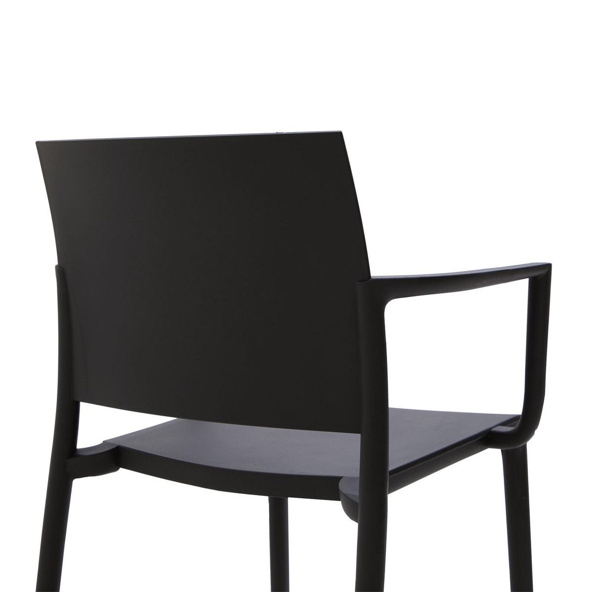 GARTENSTÜHLE TERRA 4er-Set schwarz - Schwarz, Textil (55/81/52cm) - IDIMEX