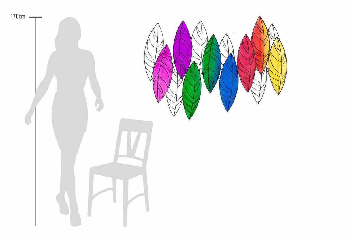 WANDDEKO Bunt 117/82 cm - Multicolor, Metall (5.5/82/8cm) - KUNSTLOFT